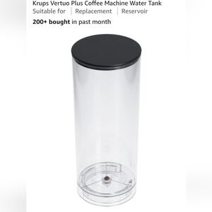 Krups Black Coffee Machine Water Tank